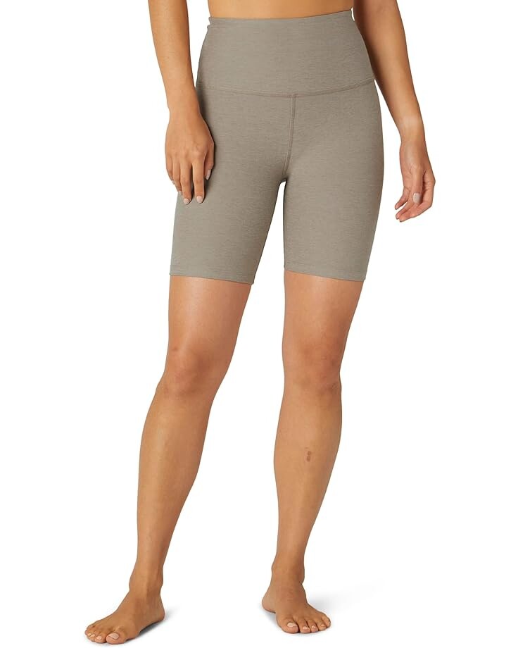 

Шорты Beyond Yoga Spacedye High Waisted Biker, цвет Birch Heather