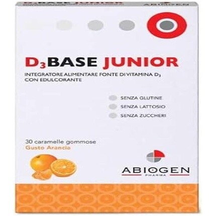 

Abiogen Pharma Диетическая добавка D3Base Junior, апельсин, 30 конфет