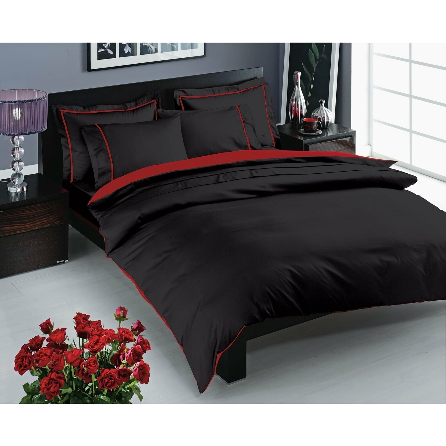 Комплект постельного белья Tac Deluxe Prestige Black