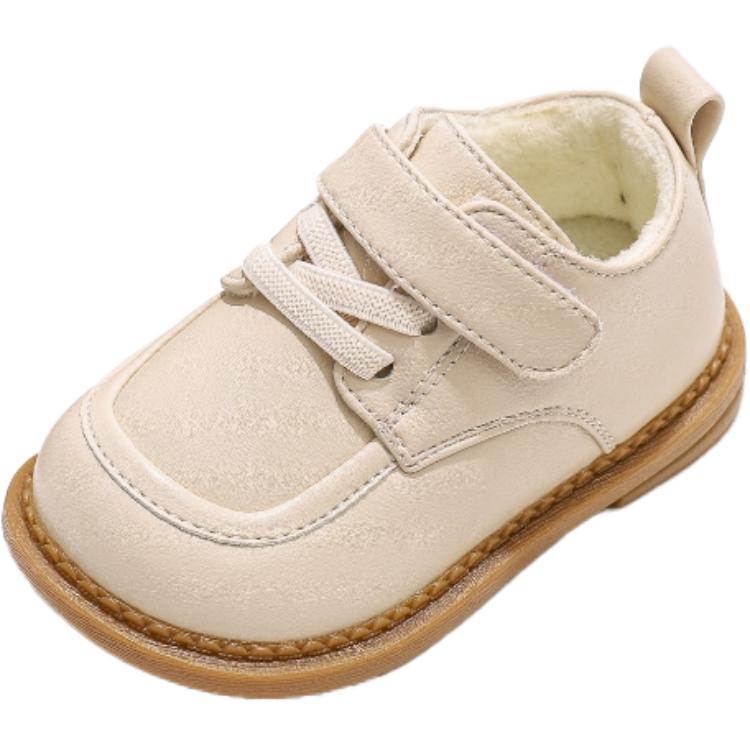 

Детская кожаная обувь для дошкольников QINUOSHU, бежевый