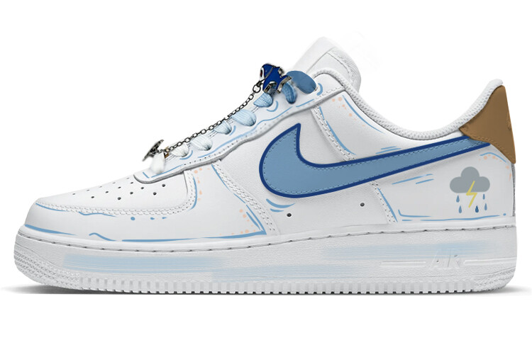 

Кроссовки Nike Air Force 1 Skateboard Shoes Women's Low-Top White Blue