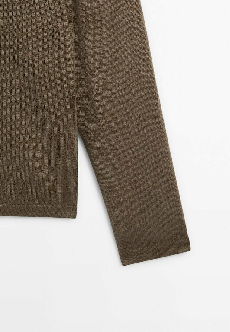 

Топ с длинными рукавами Massimo Dutti, светло-коричневый