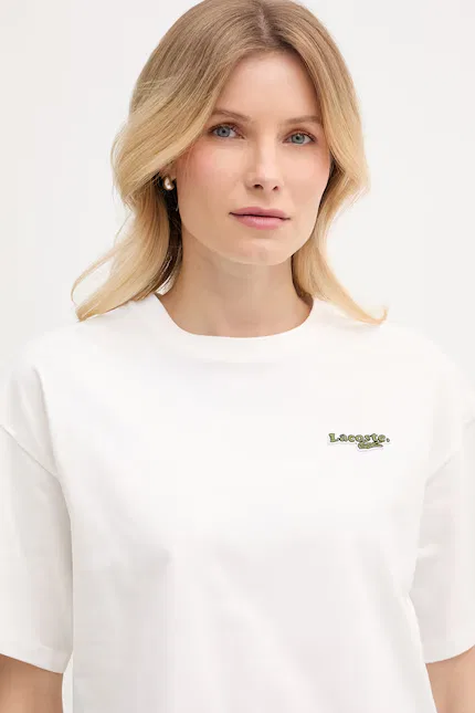 Топ Lacoste Укороченный, Белый — фото 4