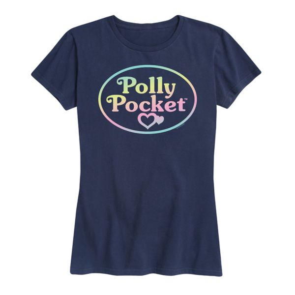 

Женская футболка с графическим логотипом омбре Polly Pocket, синий