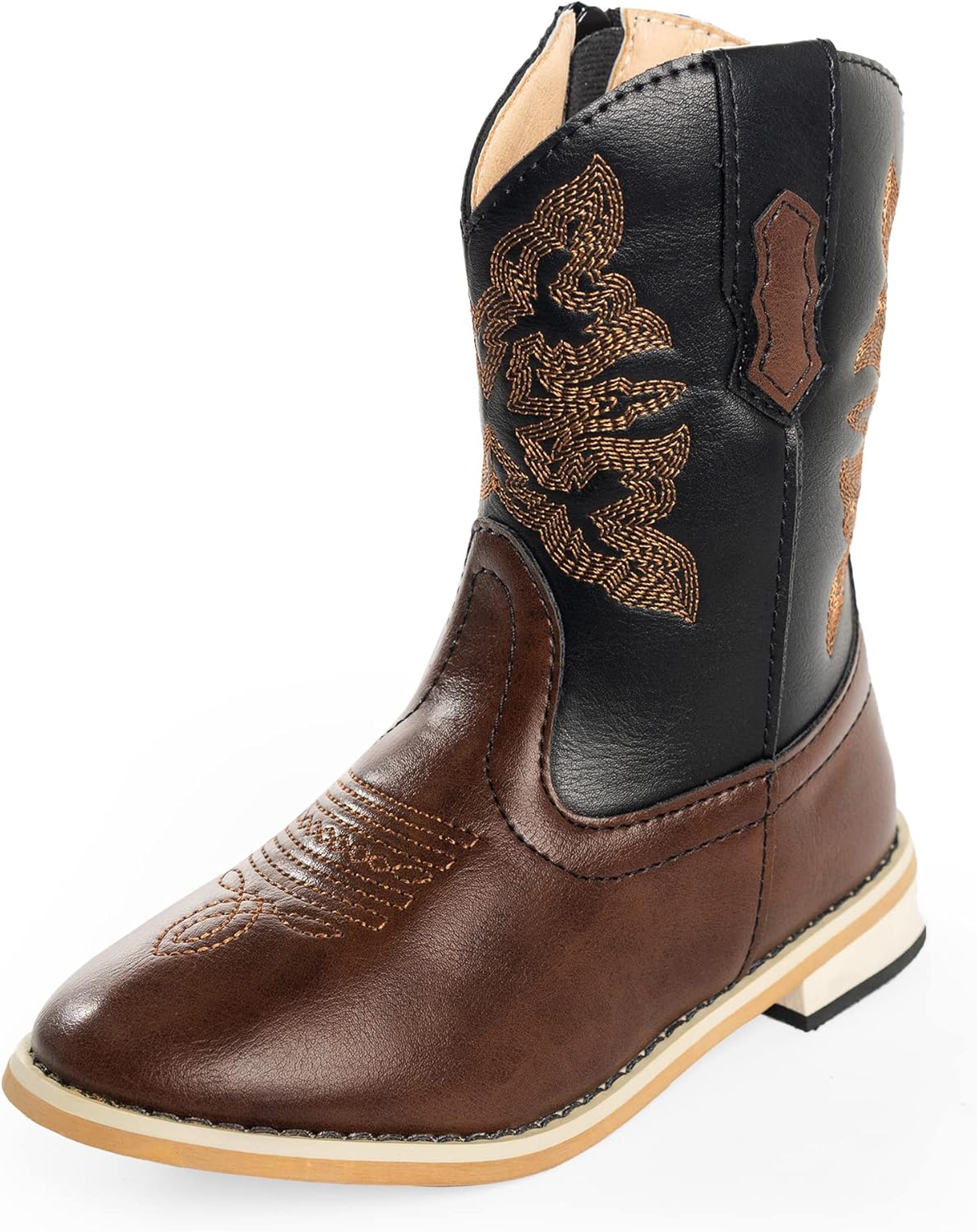 

Детские ковбойские сапоги NORTY для девочек и мальчиков- стильные ковбойские сапоги из искусственной кожи, черный/коричневый