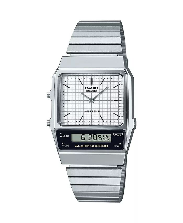 

Часы Casio унисекс из нержавеющей стали серебристого цвета, 32,1 мм, AQ800E-7A2VT G-Shock, серебро