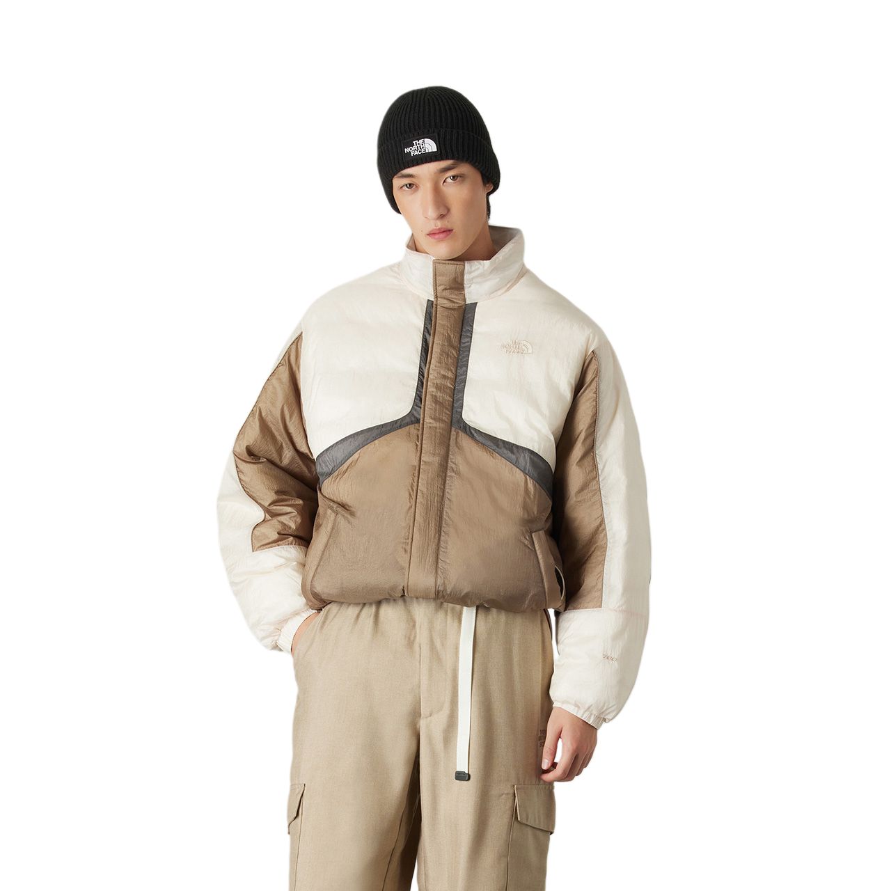 

Куртка пуховая унисекс THE NORTH FACE, коричневый/белый