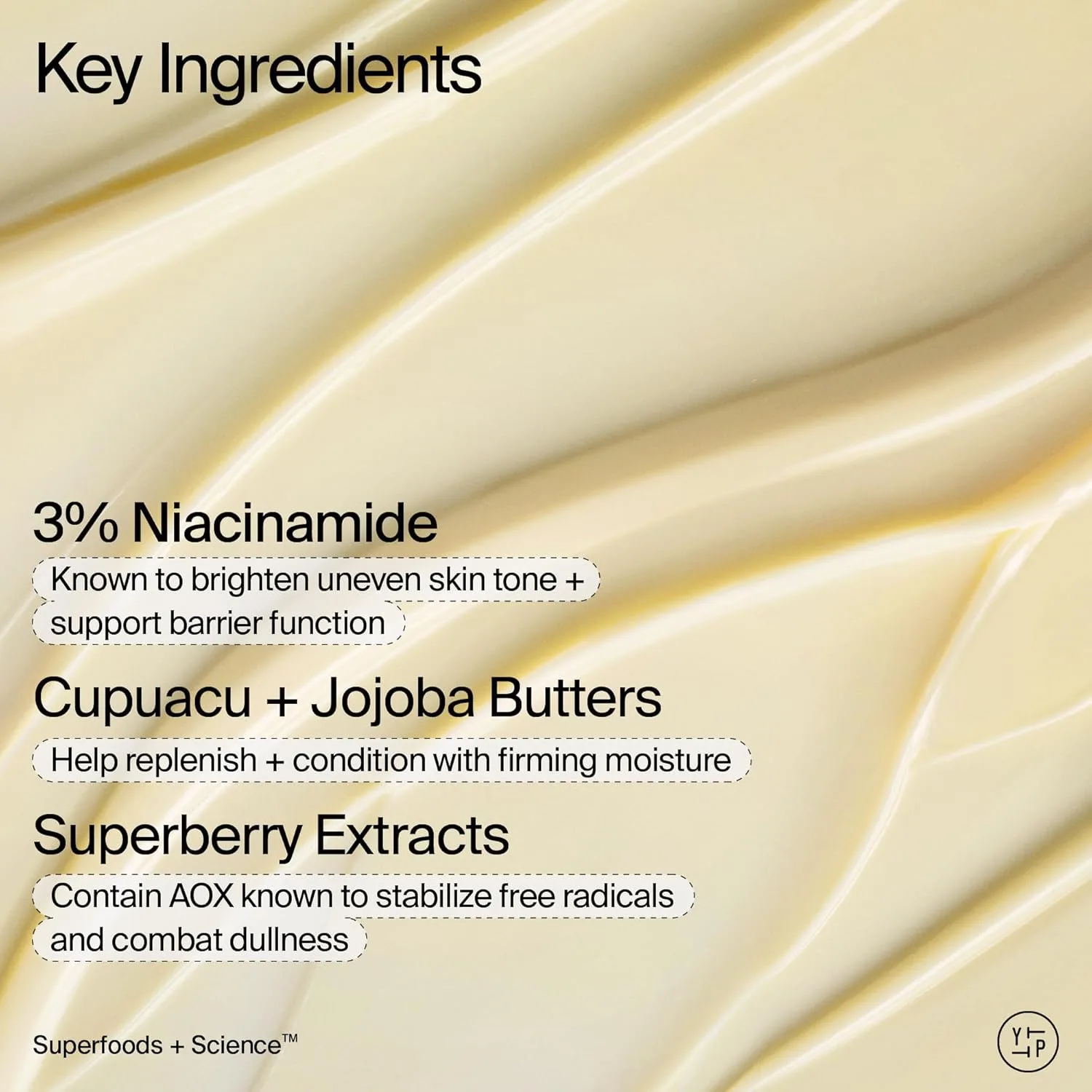 Youth To The People Superberry Hydrate + Glow Dream Body Butter - 3% ниацинамид + масло жожоба, масла ши и купуасу, ароматизированный лосьон для тела с нотами юдзу, зеленого чая и светлого дерева, укрепляющий увлажняющий крем, веган 50 мл — фото 4
