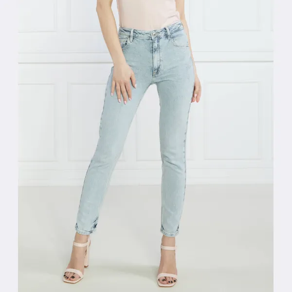 

Супервысокие джинсы скинни Guess, синий