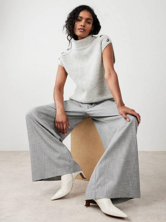 

Топ с вязаными деталями и пуговицами Mint Velvet, Grey