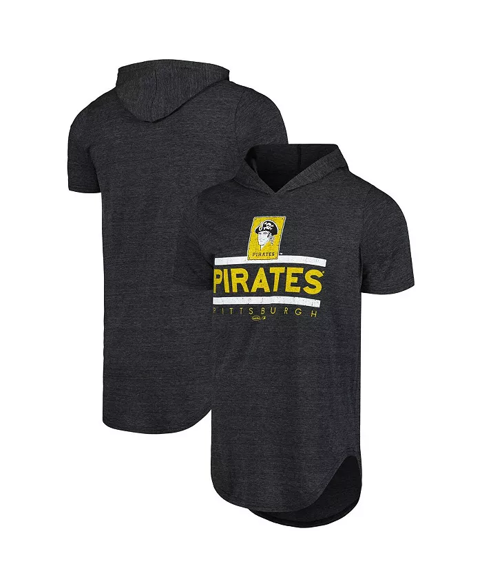 

Мужская черная толстовка-футболка Pittsburgh Pirates из трикотажа Majestic