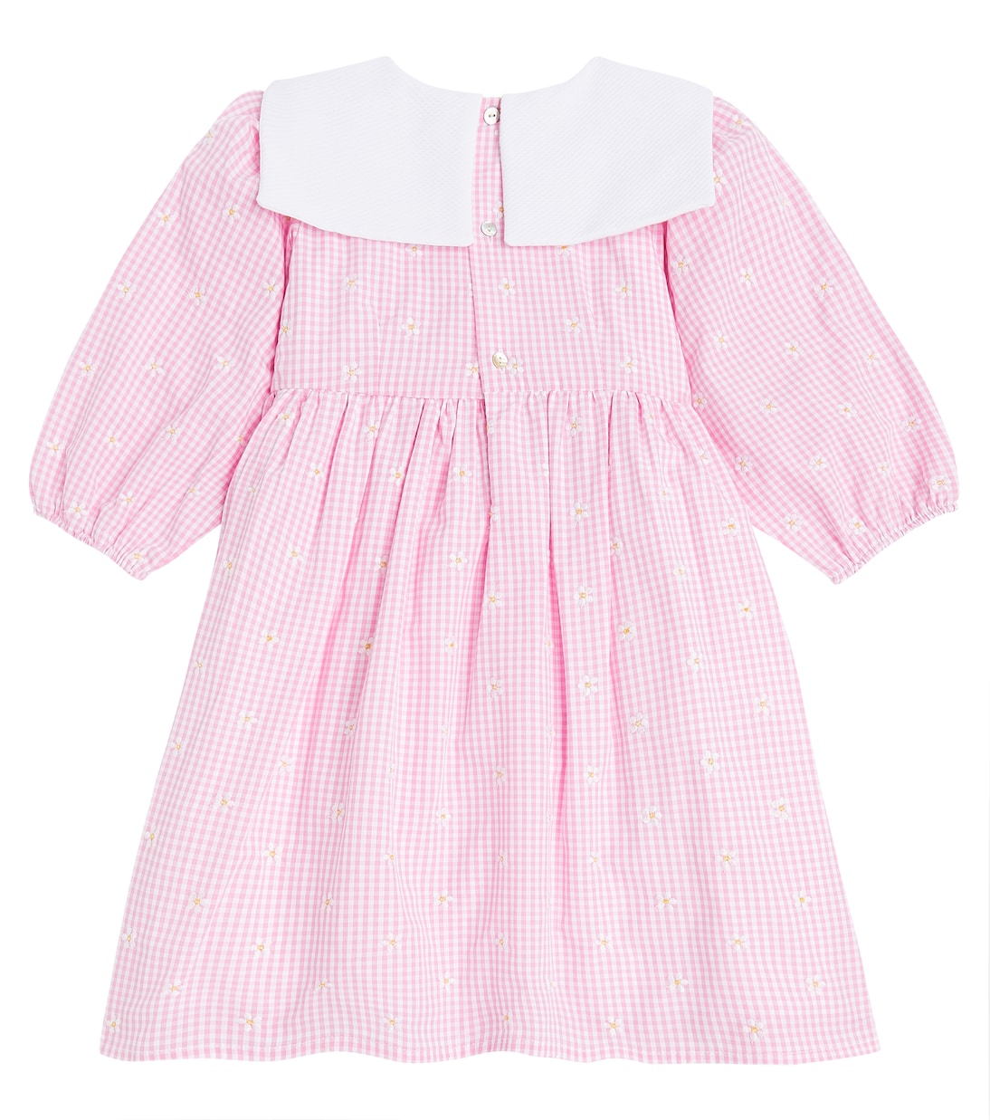 Платье Амелия из хлопковой смеси с вышивкой La Coqueta, Pink Gingham — фото 4