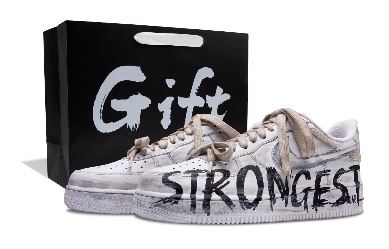 

Кроссовки для скейтбординга Air Force 1 женские низкие черный серый белый Nike
