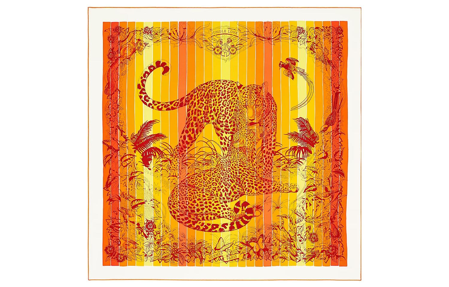 

Женский шелковый шарф Carre Orange HERMES, Orange