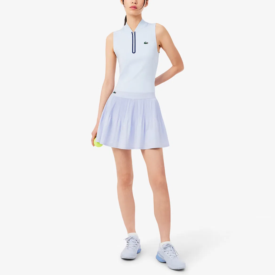 Юбка теннисная женская LACOSTE SS26 Baby Blue — фото 4