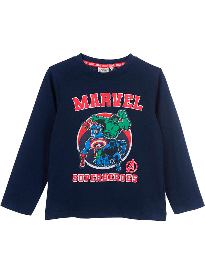 

Футболка с длинными рукавами «Avengers Classic» темно-синего цвета
