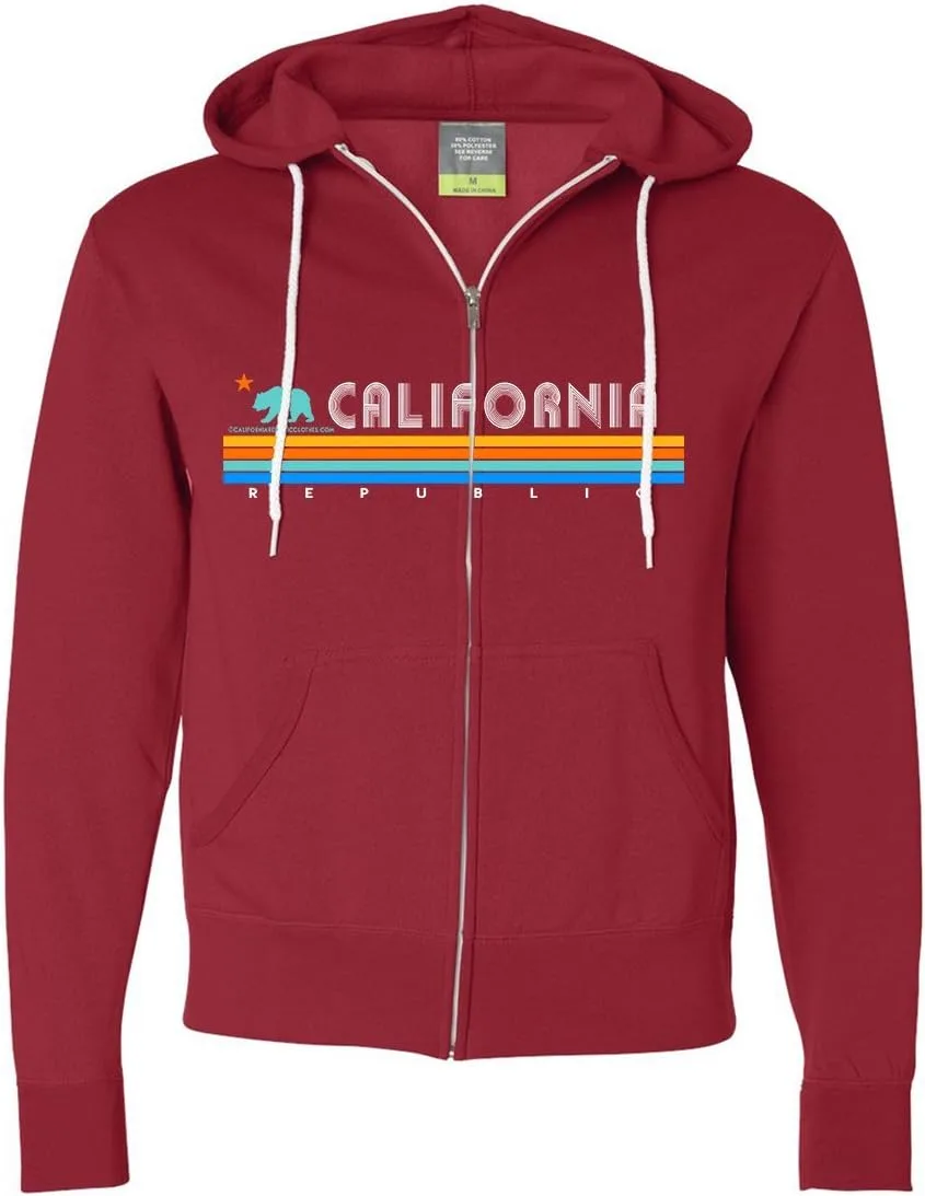 

Калифорния республик худи с полосками на молнии Dolphin Shirt Co