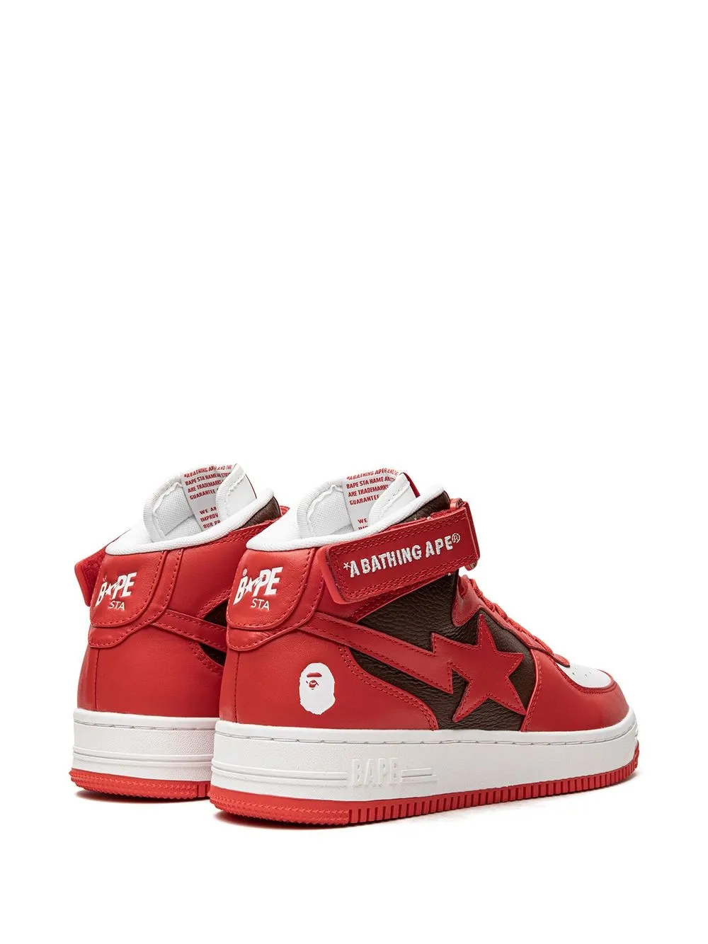Кроссовки BAPE STA MI #2 M2 A BATHING APE, красный — фото 3