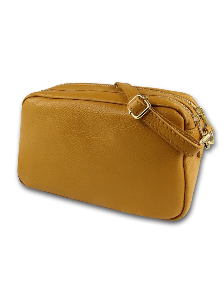 

Кожаная сумка через плечо Toscanto, желтая, примерно 22 см Toscanto