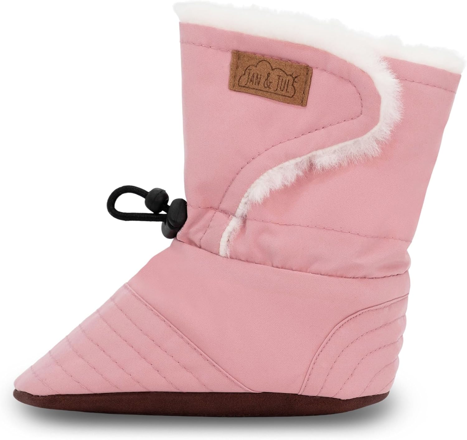 

JAN & JUL Faux Fur Lined Winter Booties for Babies and Toddlers, Dusty Pink