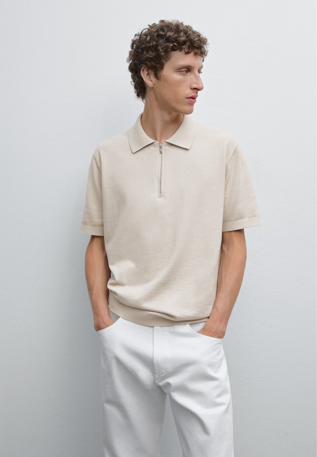 

Рубашка поло Massimo Dutti, сине-серый