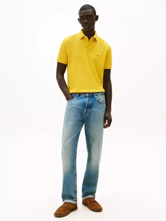 Поло из хлопковой смеси, стандартный крой, с коротким рукавом, 1985 год Tommy Hilfiger, Yellow — фото 2