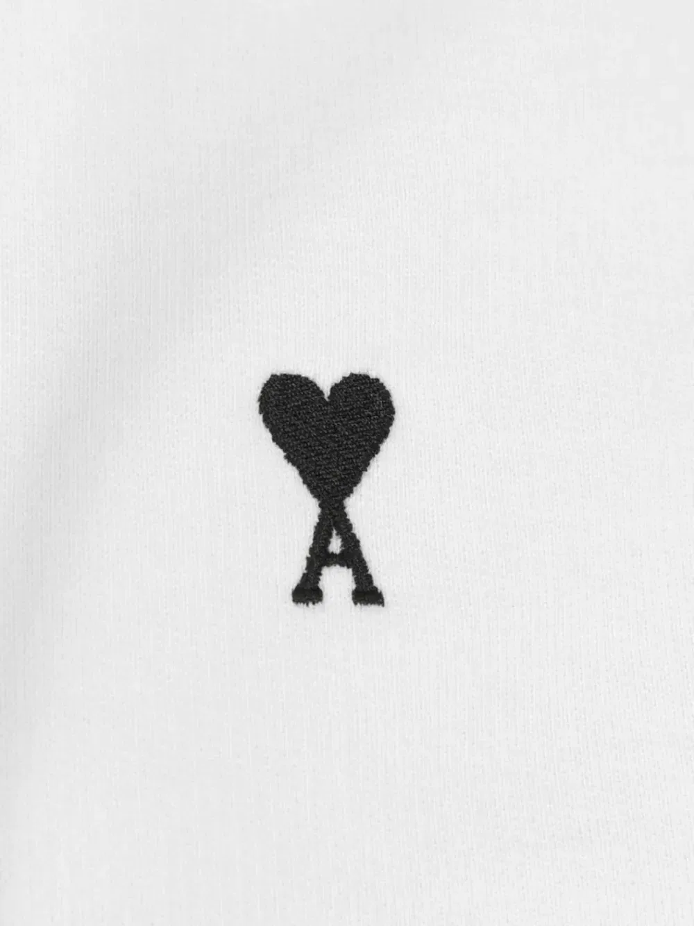 Худи Ami de coeur с вышивкой на молнии Ami Paris, белый — фото 3