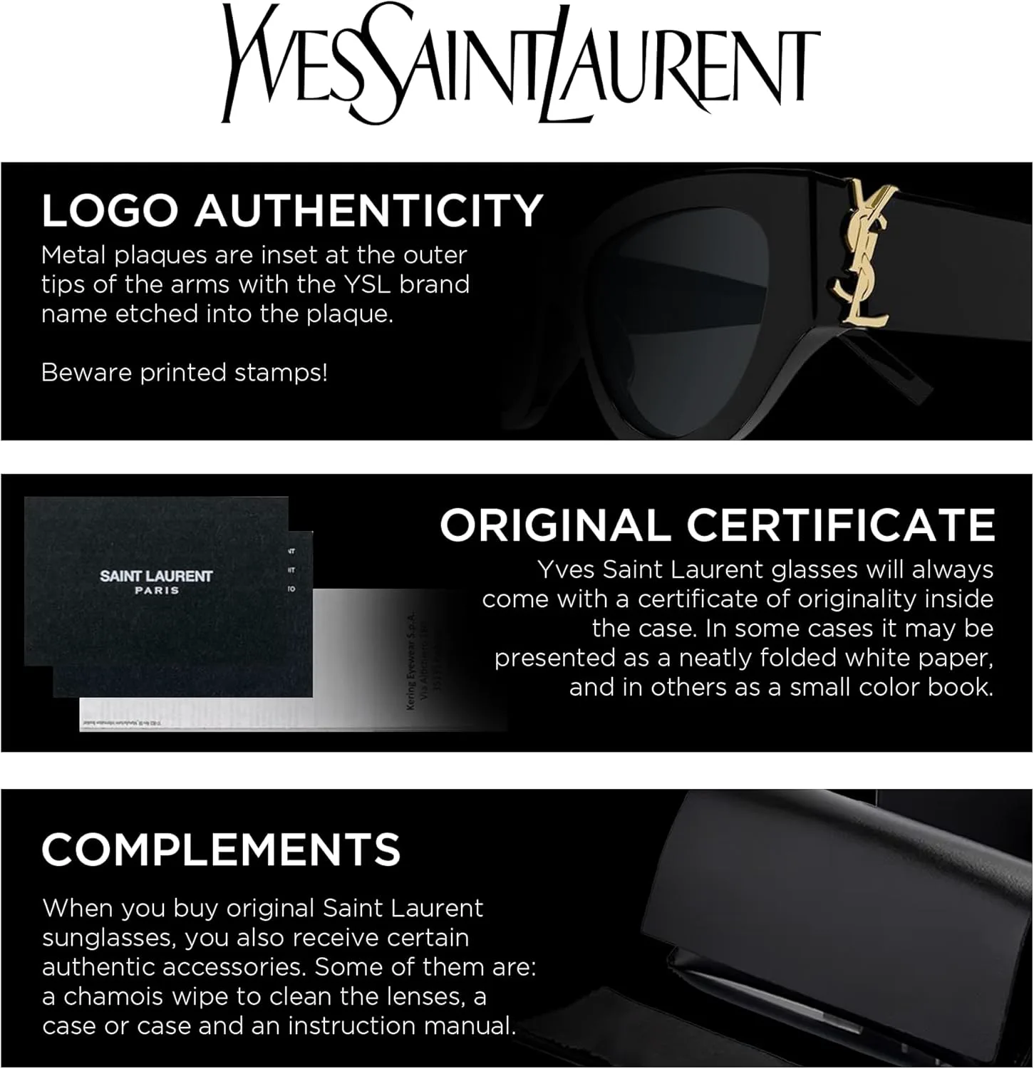 

Солнцезащитные очки SAINT LAURENTSL SL 312 M YSL с логотипом на линзах, квадратной формы, в комплекте с набором eSHADES Luxury Eyewear Kit Yves Saint Laurent