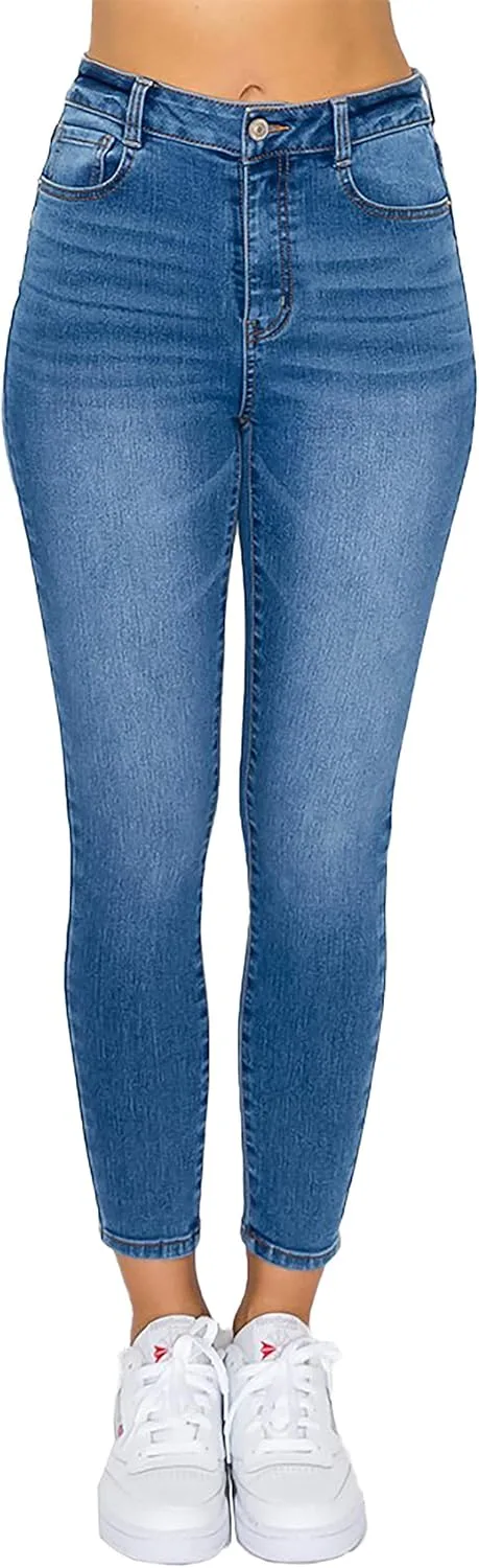 

WAX JEAN женские джинсы с высокой посадкой и зауженным низом 'Comfy Knit Denim'