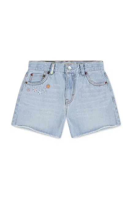 Шорты джинсовые Crochet Applique A Line Levi's, синий — фото 2