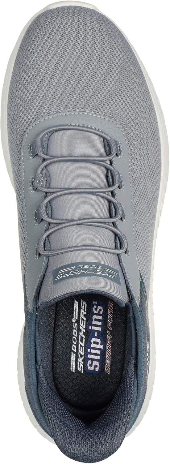 Мужские кроссовки Skechers Squad Chaos - Прочные слипоны для легкой ходьбы без использования рук, серый — фото 3
