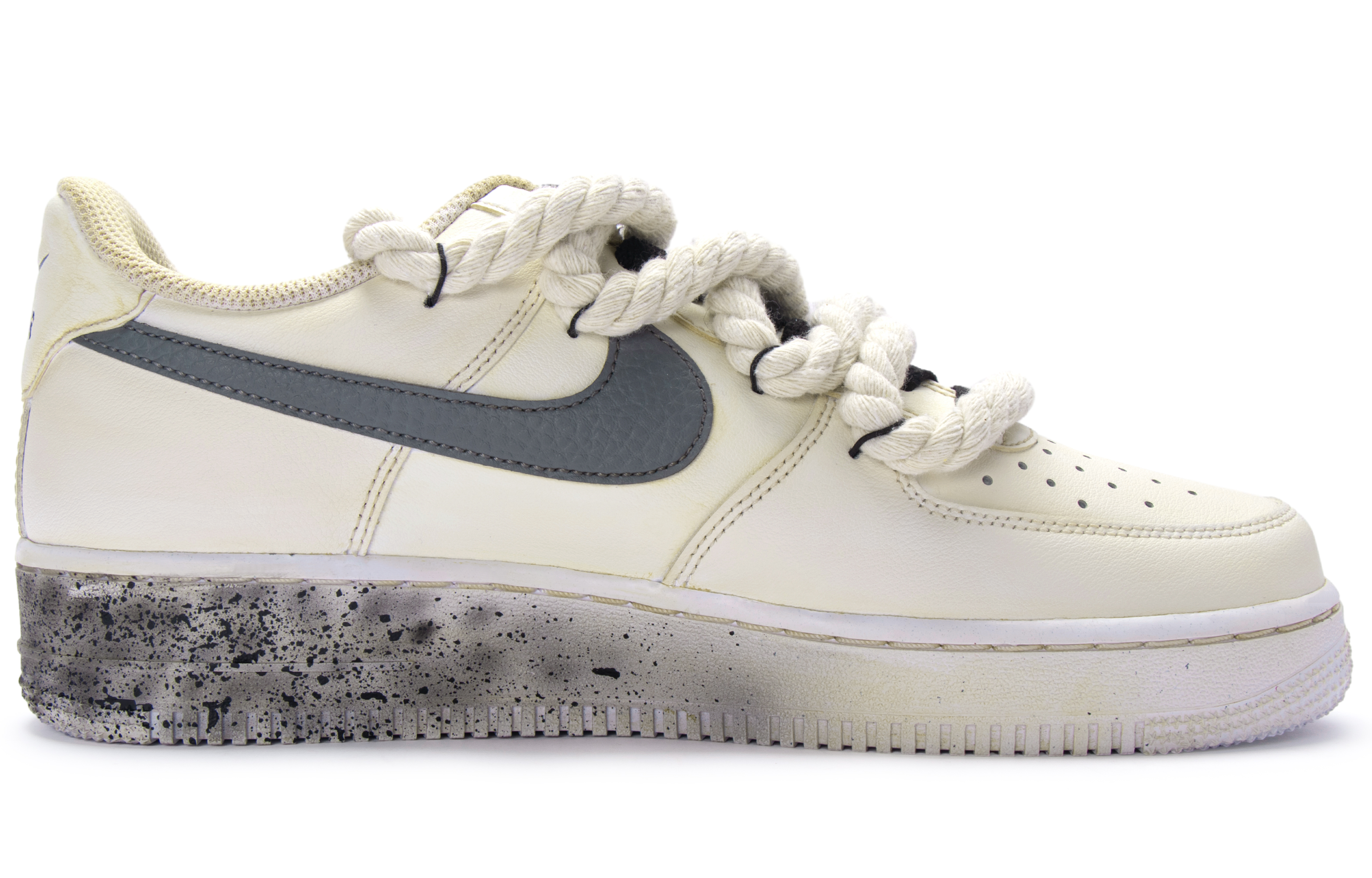 

Кроссовки Nike Air Force 1 Skateboard Shoes Unisex Low-Top Gray Black