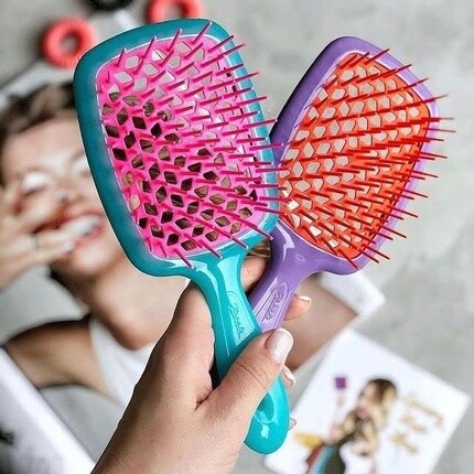 Маленькая Superbrush Фуксия/Бирюза с сотовой структурой, Jг¤Neke — фото 2