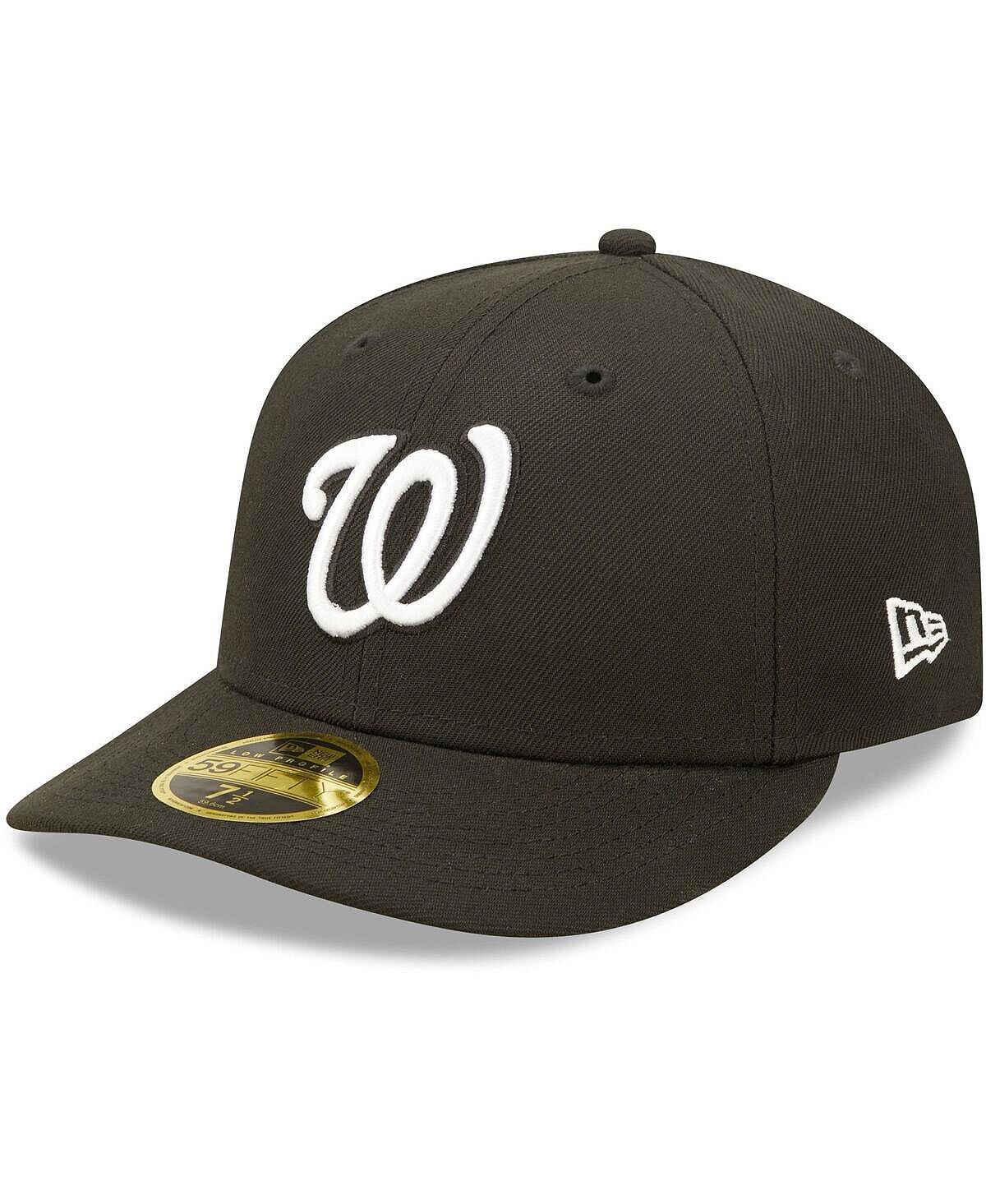 

Мужская приталенная шляпа Washington Nationals черно-белая с низким профилем 59FIFTY New Era