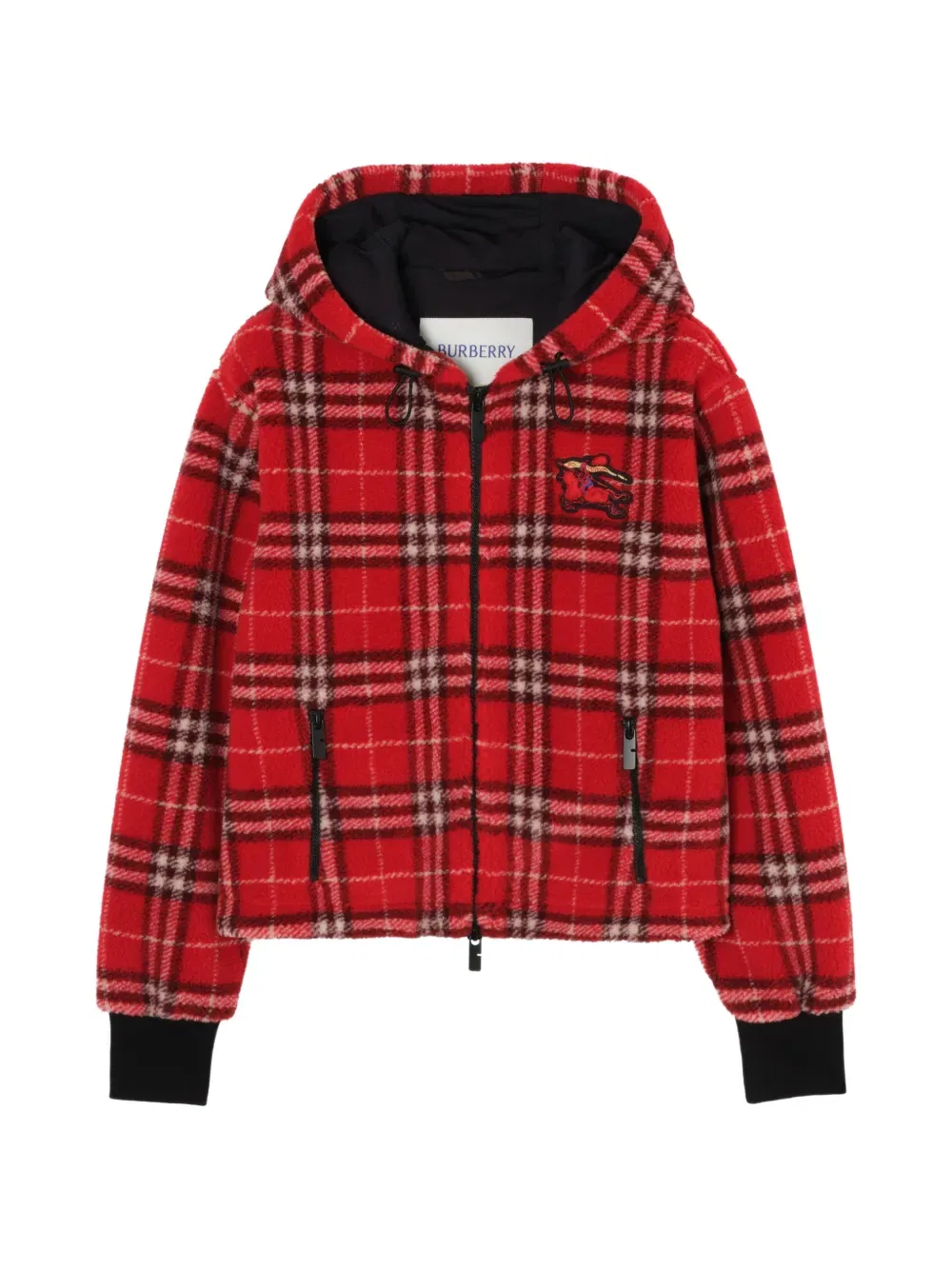 Куртка Burberry, женская, красный, клетчатая