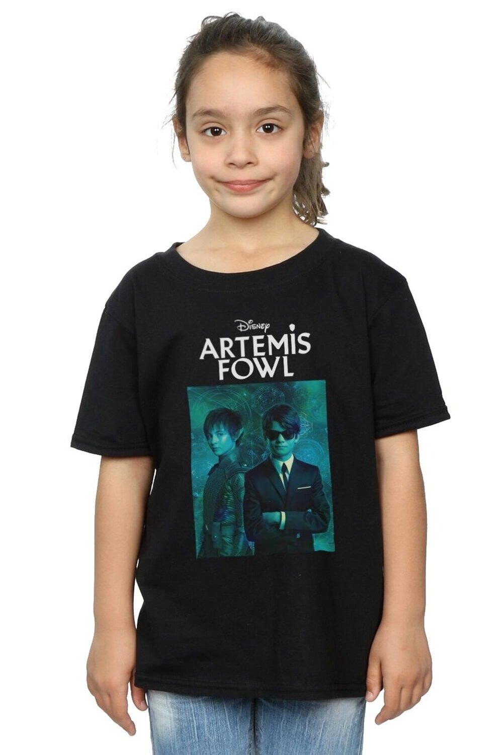 

Хлопковая футболка с фото Artemis Fowl Holly Disney, черный