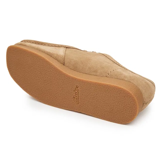 Мужские повседневные ботинки Wallabee Evo коричневые от Clarks — фото 4