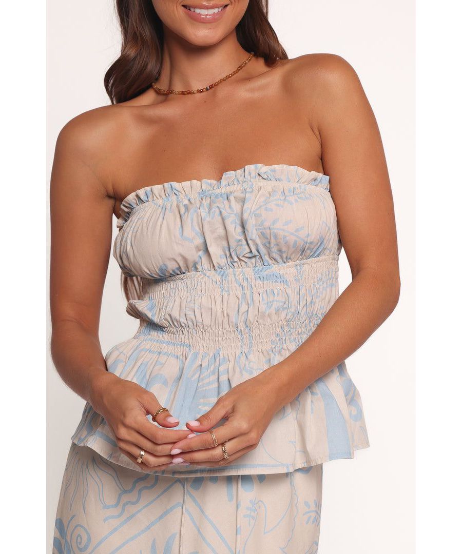 

Женский топ без бретелей Elena - Blue Soleil Petal and Pup, Blue soleil