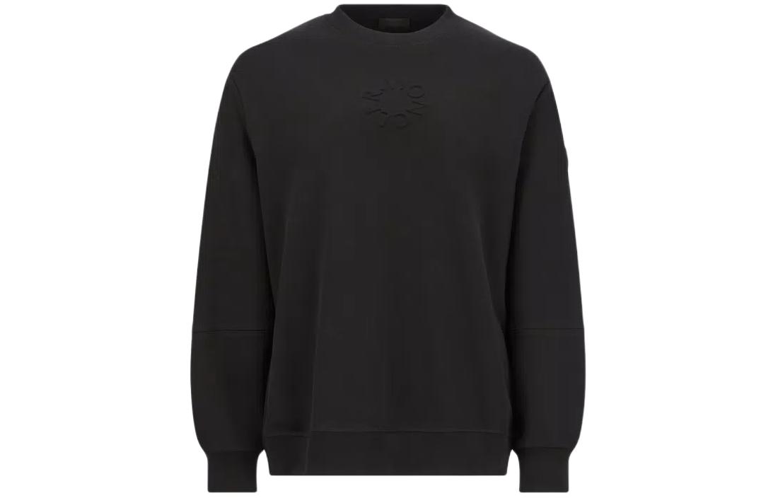 

Логотип с тиснением на свитере Moncler, черный