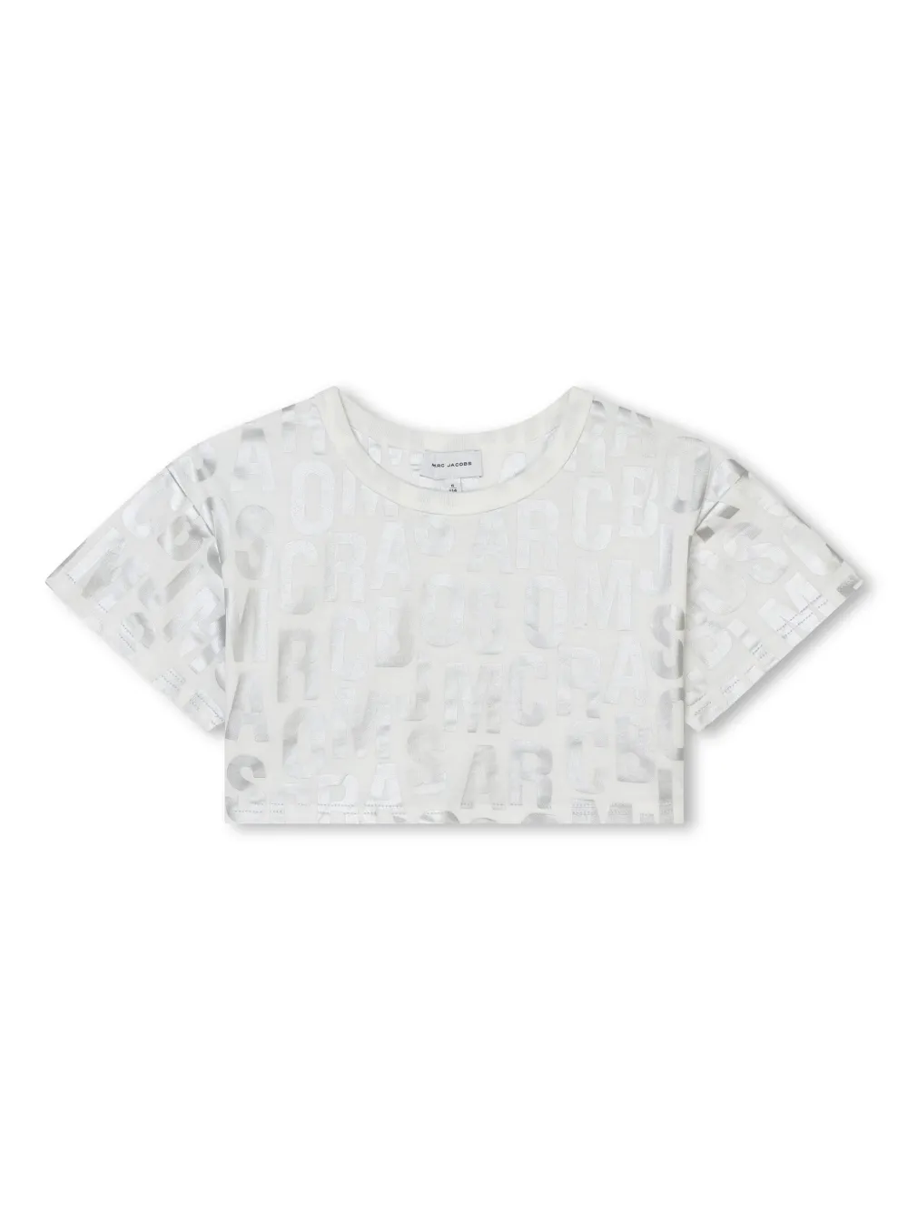 

Укороченная футболка с логотипом Marc Jacobs Kids, нейтральный