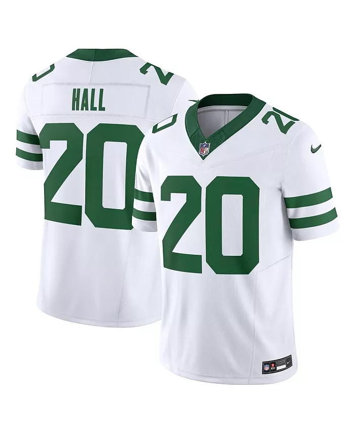 

Мужская лимитированная джерси Breece Hall Legacy New York Jets Vapor F.U.S.E Nike, белый