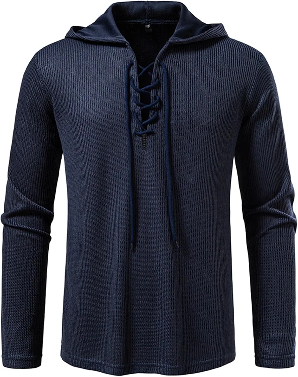 

Мужской худи в средневековом стиле с длинными рукавами и шнуровкой QUNPIU