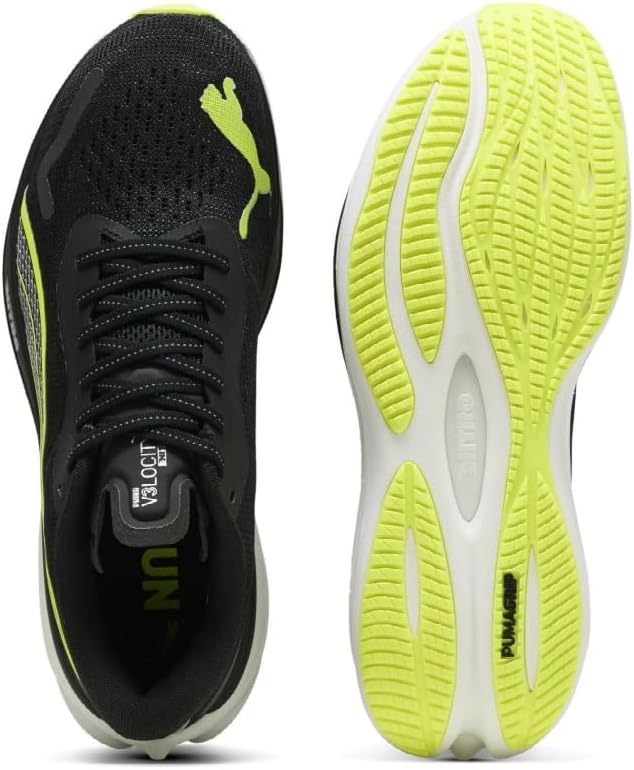 Беговые кроссовки PUMA для мужчин, черный/желтый — фото 2