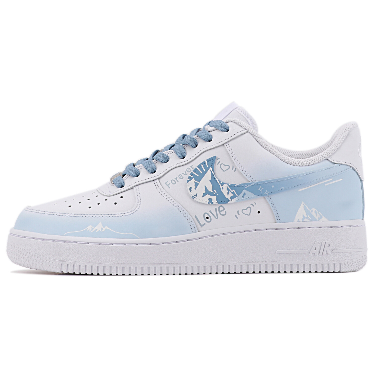 

Кроссовки Nike Air Force 1 Skateboarding Shoes Men Low-top Blue/white, синий/белый