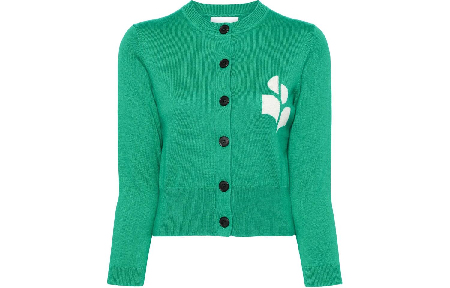 

Кардиган с интарсией Newton Logo ISABEL MARANT ETOILE, зеленый