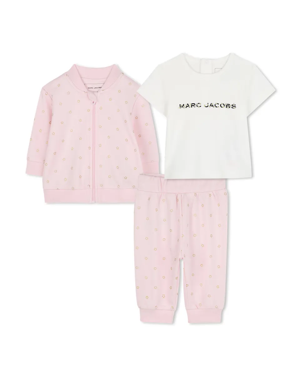 

Детский комплект унисекс розового хлопкового цвета Marc Jacobs, цвет Rosa