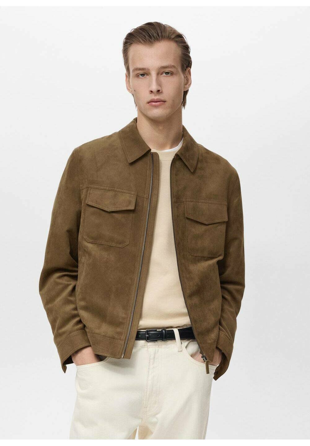 

Куртка из искусственной кожи JOAN Mango, зеленый