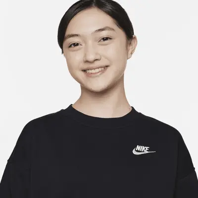Толстовка Nike Sportswear Club Fleece, черный/белый — фото 4