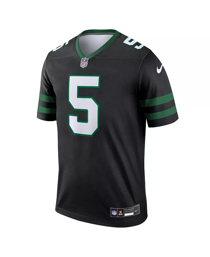 Мужская классическая альтернативная легендарная футболка Garrett Wilson New York Jets Nike, черный — фото 2