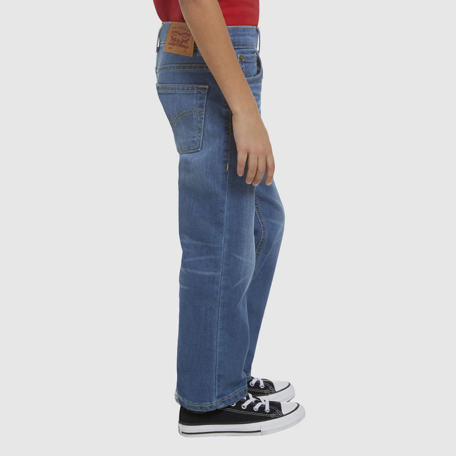 Прямые спортивные джинсы 514 для мальчиков 4-7 лет Levi's, Medium Wash — фото 2